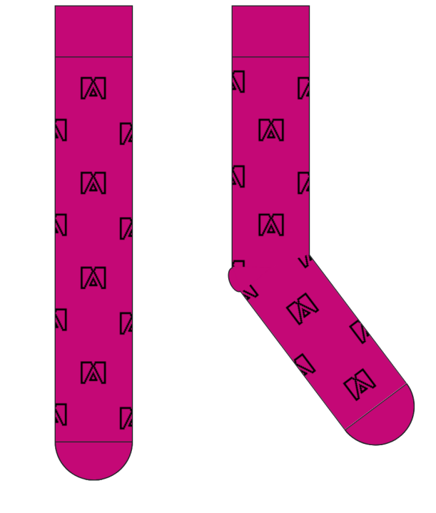 Pink Adomni Logo Socks