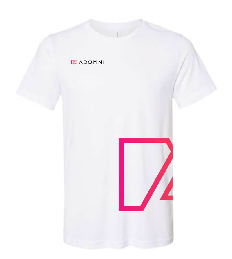 White Adomni Gradient Sided T-Shirt